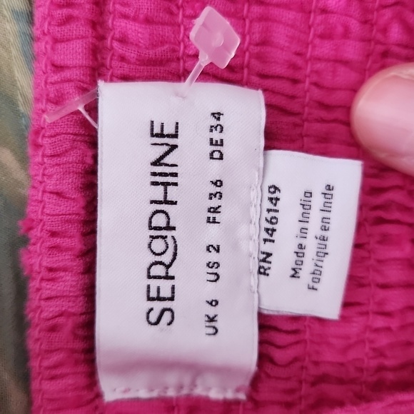 Serophine Women's Cotton Broderie Maternity and Nursing Dress sz 2 - Picture 13 of 14